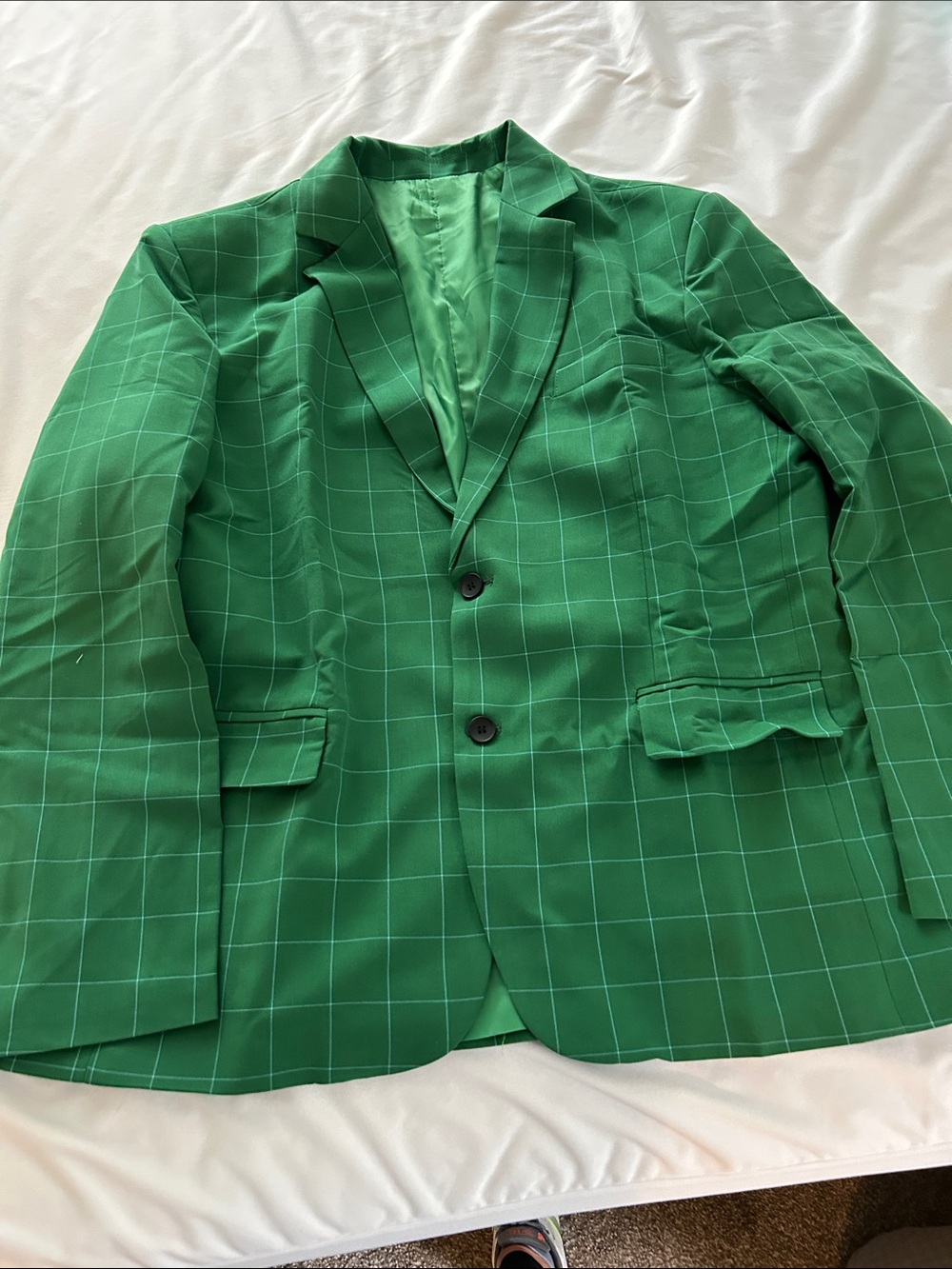 Green Windowpane Blazer - Men